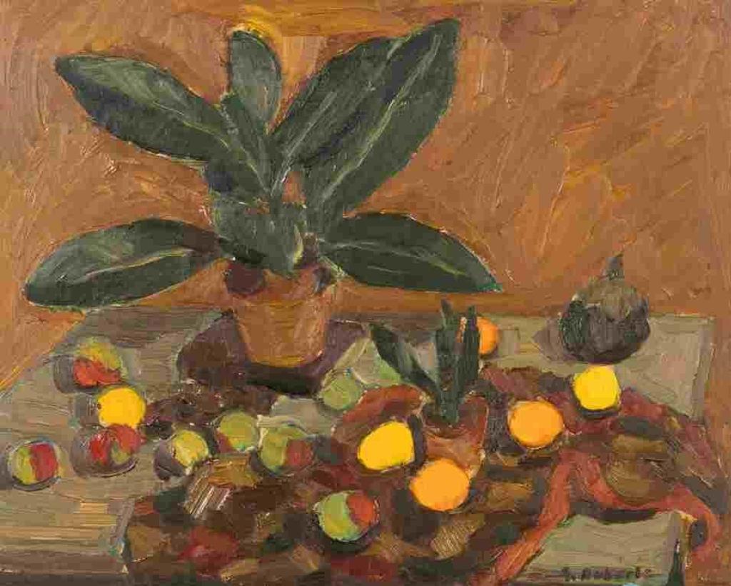 Goodridge Roberts (1904-1974) - Still life with plant and fruit