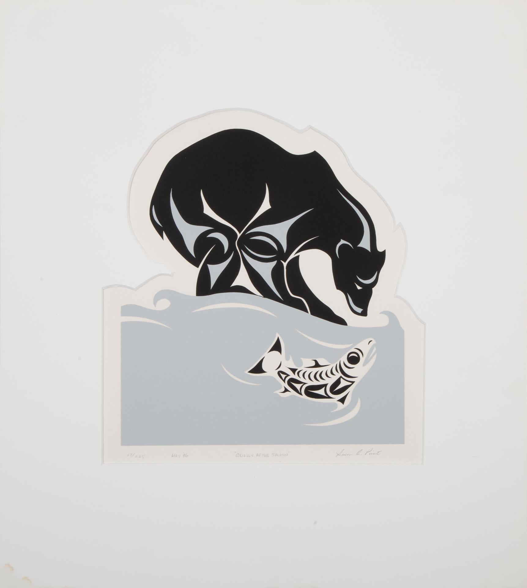 Susan A. Sparrow Point (1952) - Grizzly After Salmon