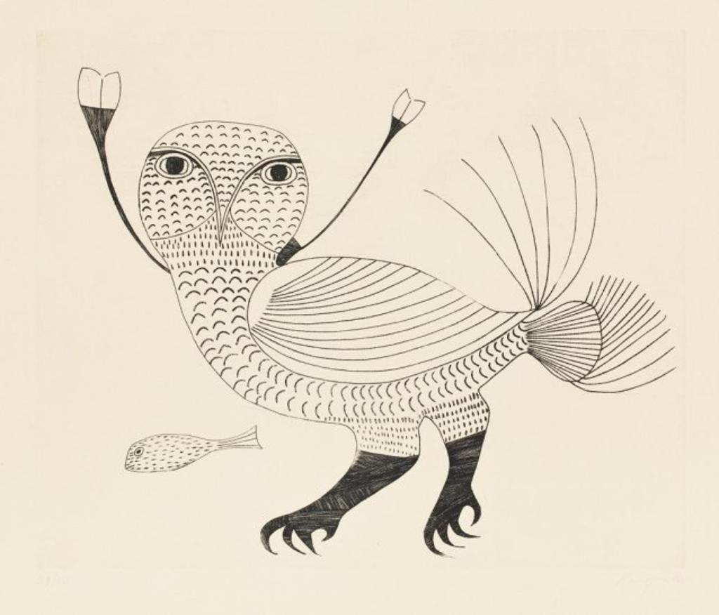 Kenojuak Ashevak (1927-2013) - Untitled (Owl)
