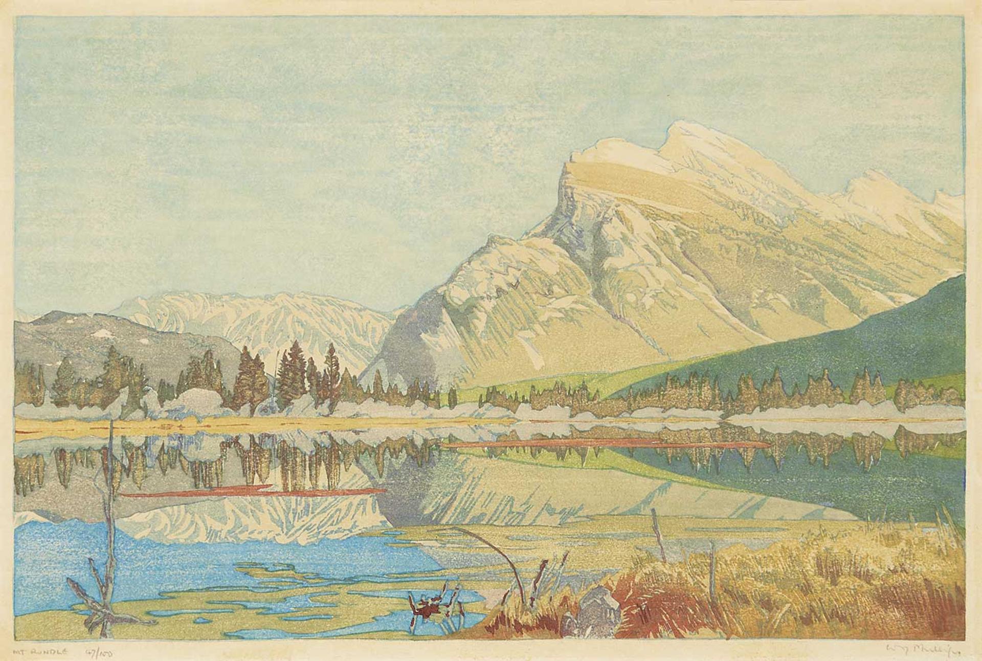 Walter Joseph (W.J.) Phillips (1884-1963) - Mount Rundle  #47/100