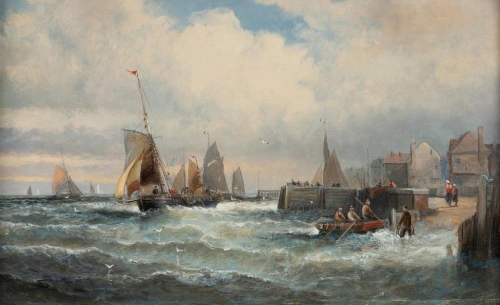 William Georges Thornley (1857-1935) - Untitled - Ships in the Harbour