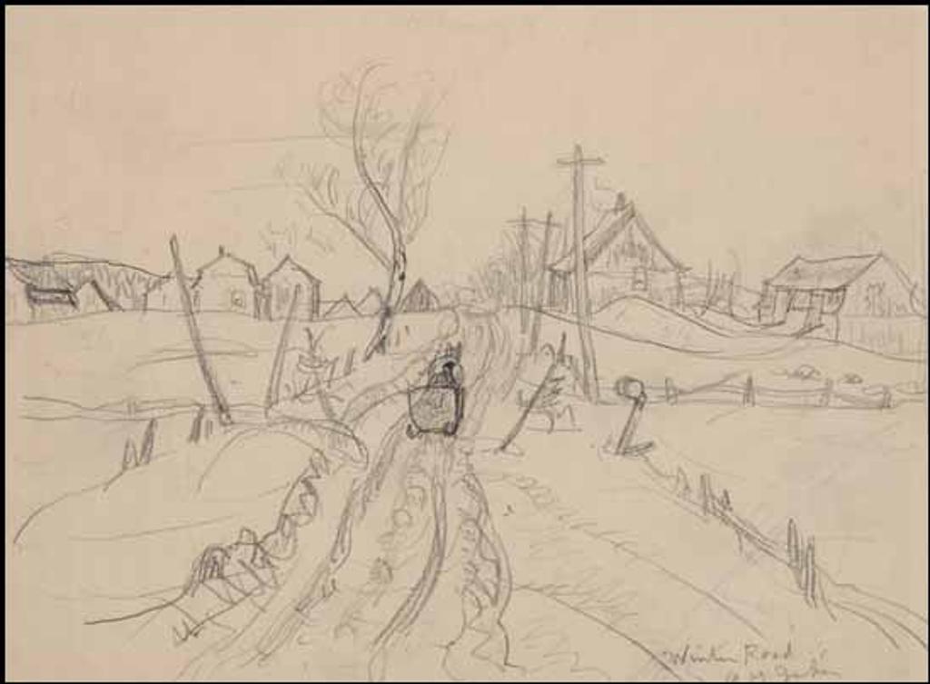 Alexander Young (A. Y.) Jackson (1882-1974) - Winter Road / Levis, Quebec (verso)
