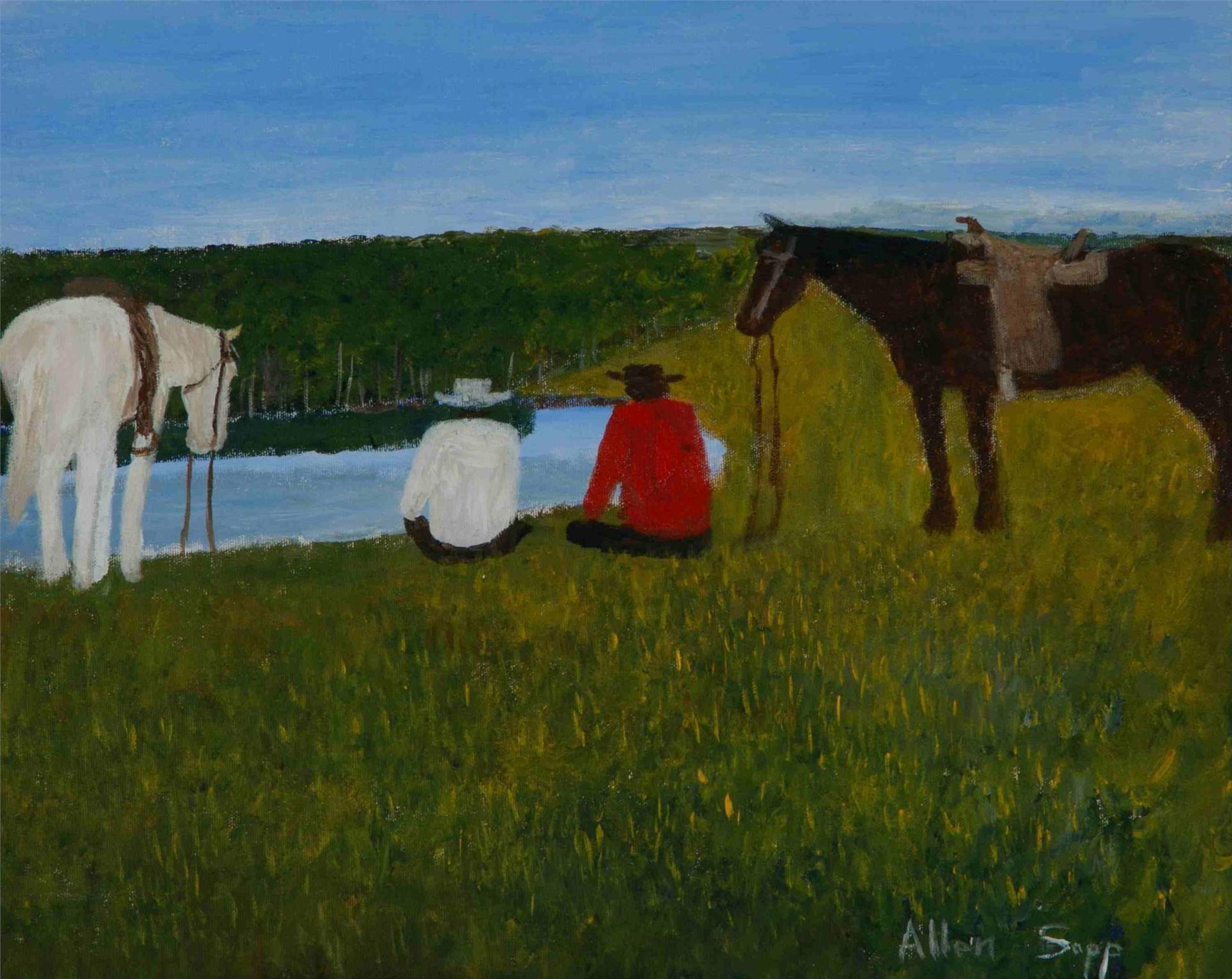 Allen Fredrick Sapp (1929-2015) - Untitled (Two Ranchers)