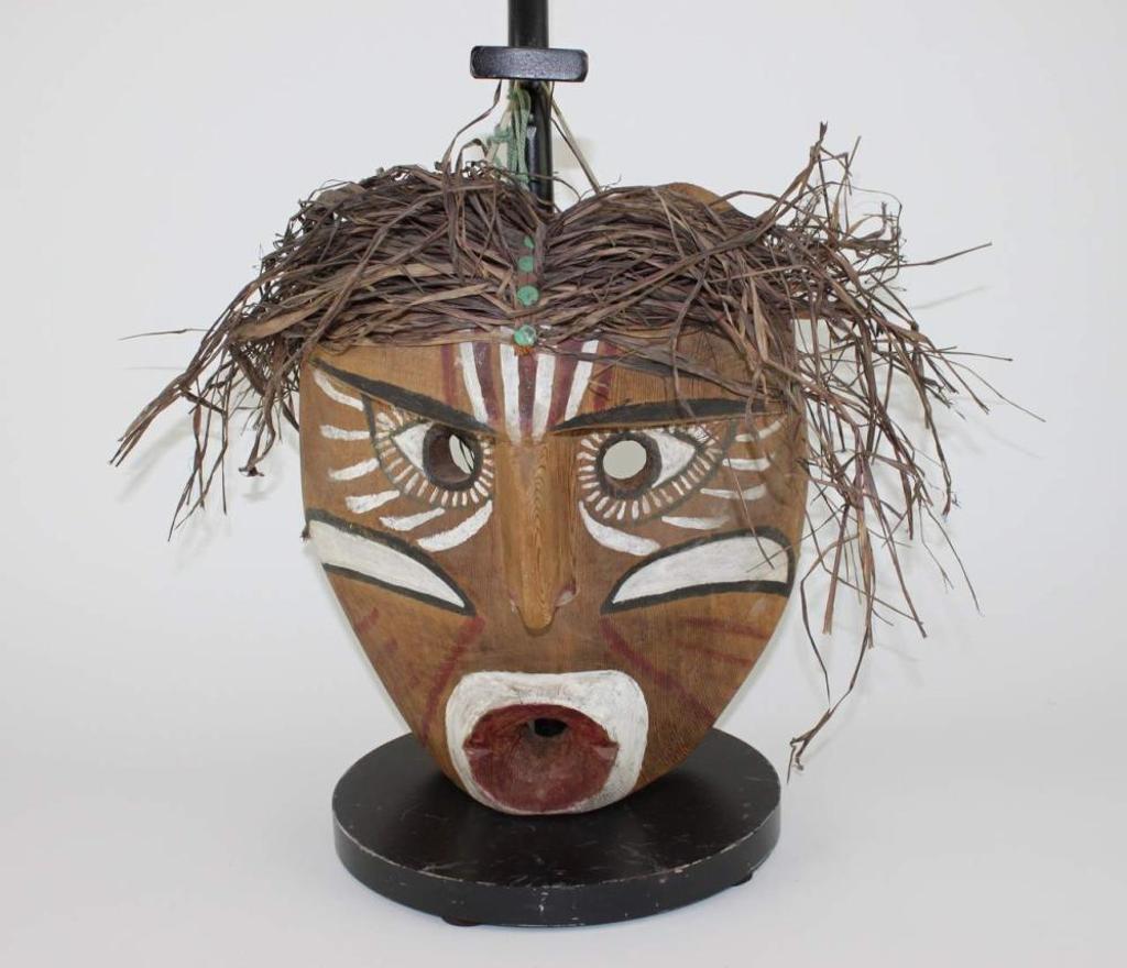 Kelly Peters - a Nuu-chah-nulth carved and polychromed Bukwus mask