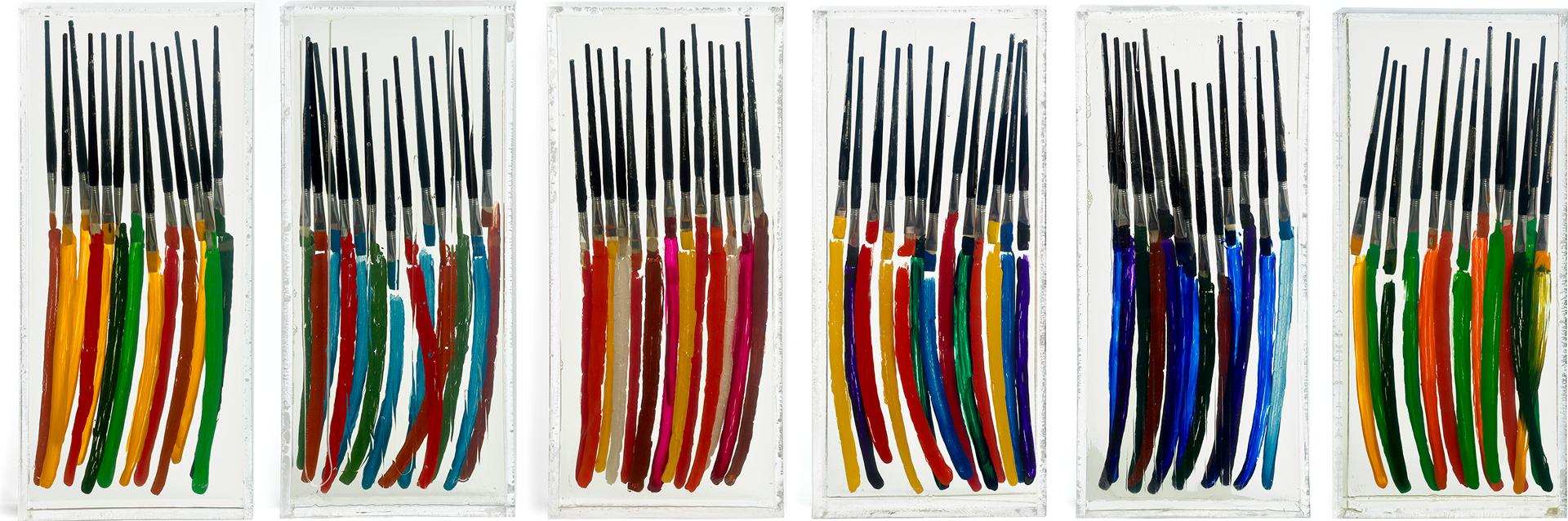 Arman (1929-2005) - Color Strokes (Paintbrushes), 1991 (complete set)