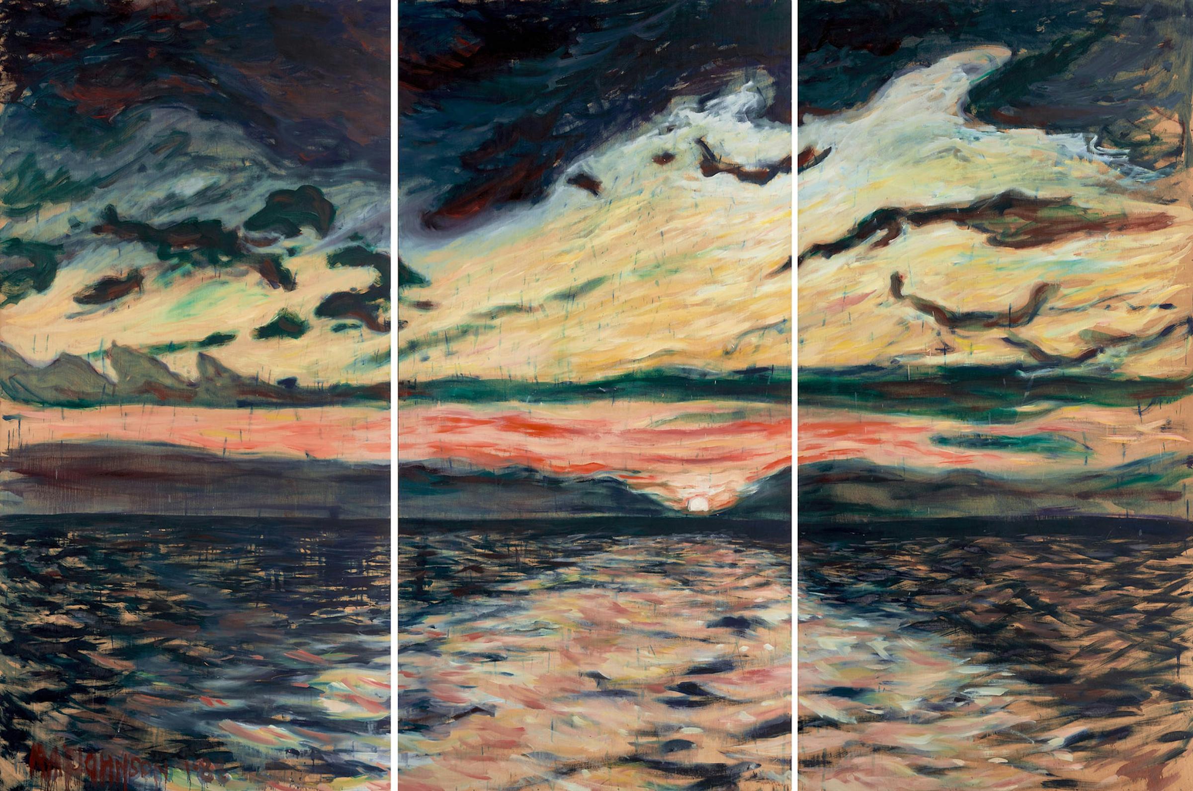 Rae Johnston - Sunset/Lake Winnipeg, 1988