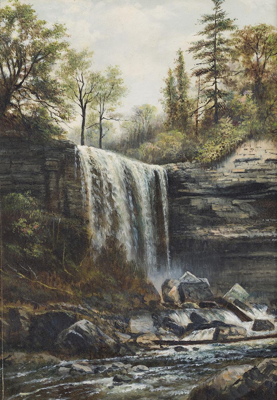 Harry (Henry) Nesbitt McEvoy (1828-1914) - Websters Falls near Dundas Ontario 1908