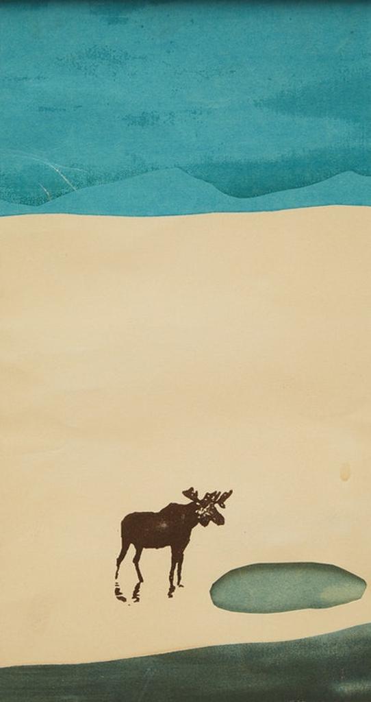 Charles Pachter (1942) - Moose in Landscape