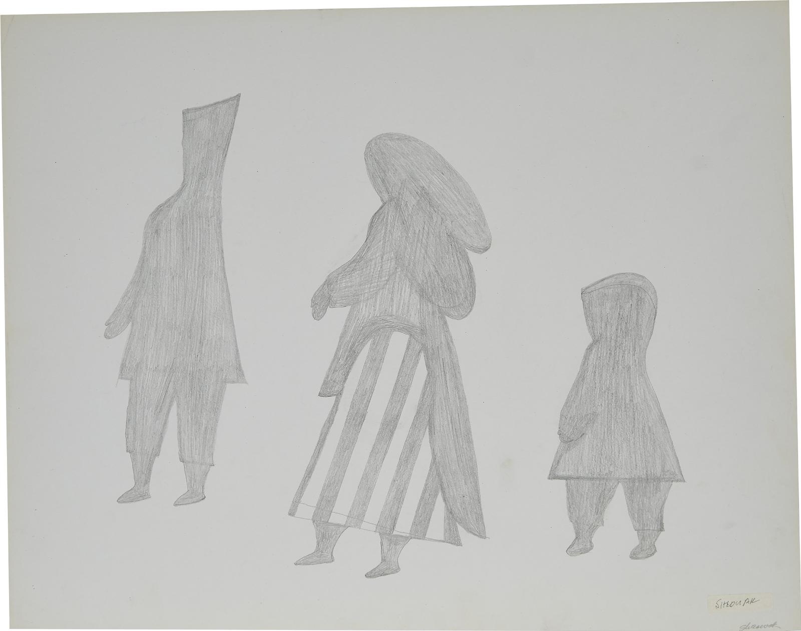 Sheouak Petaulassie (1923-1961) - Three Figures Walking