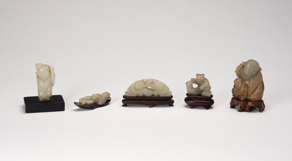 Chinese Art - Five Chinese Jade Figural Carvings