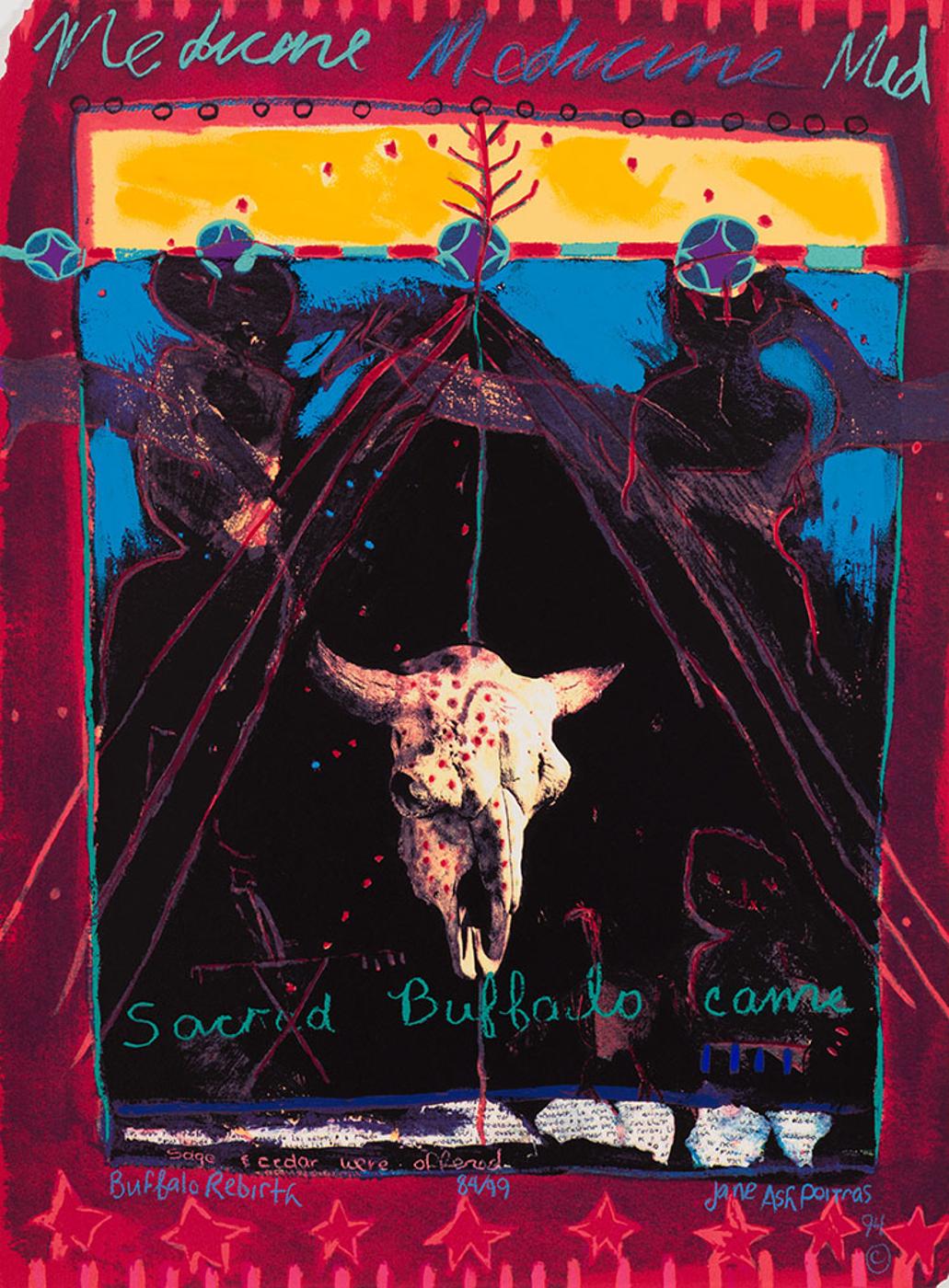 Jane Ash Poitras (1951) - Buffalo Rebirth
