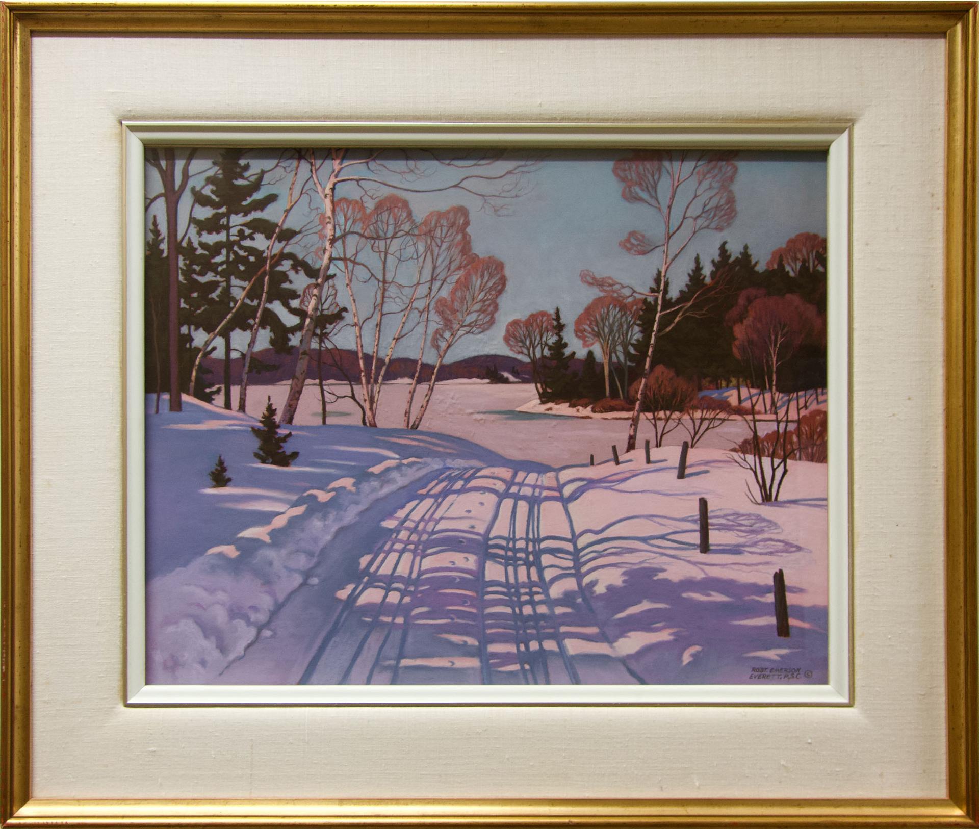 Robert Emerson Everett (1908-1994) - Footprints In The Snow (Muskoka Lake)
