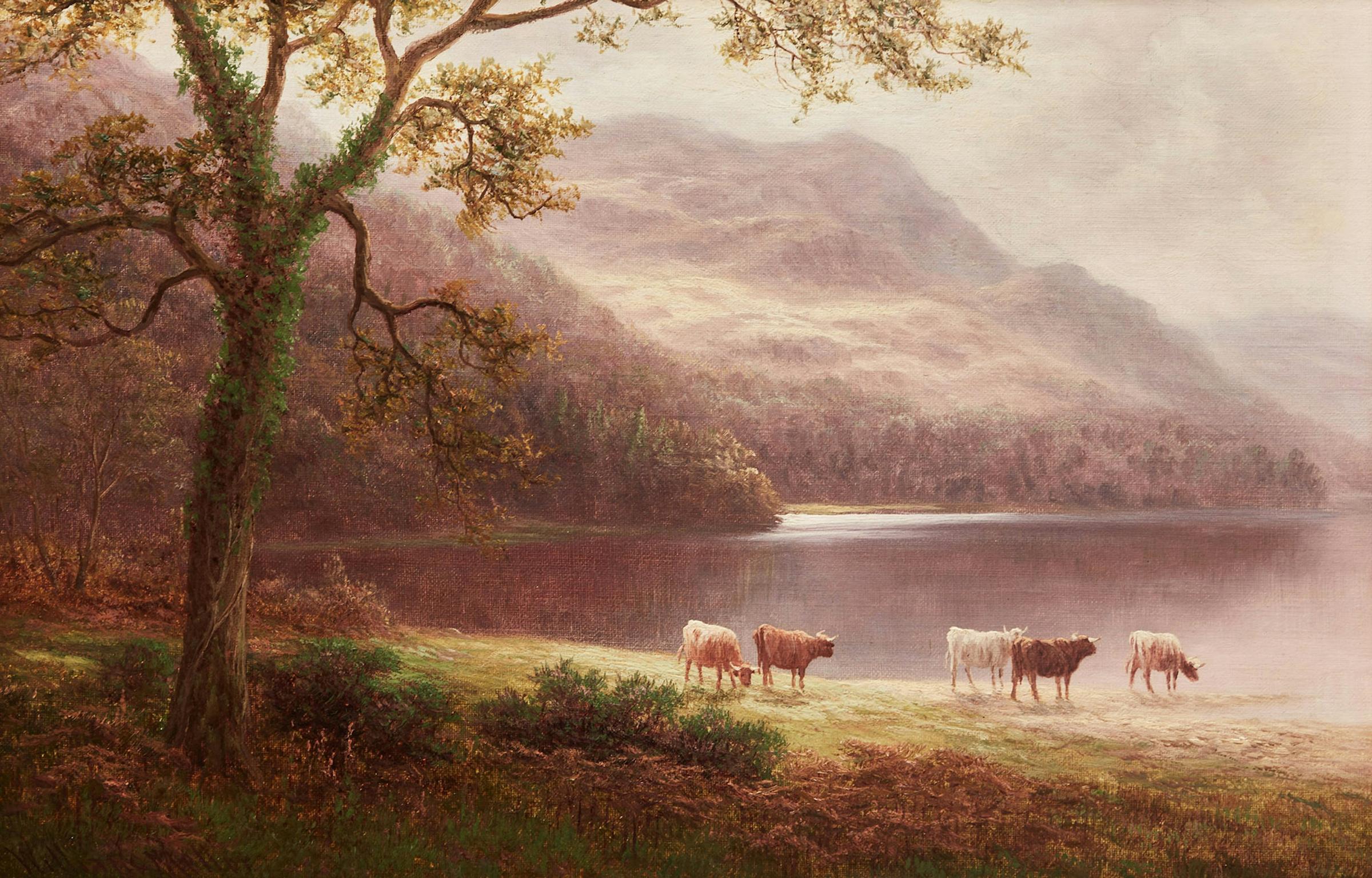 William Mellor (1851-1931) - Falcon Crag from Derwentwater, Cumberland