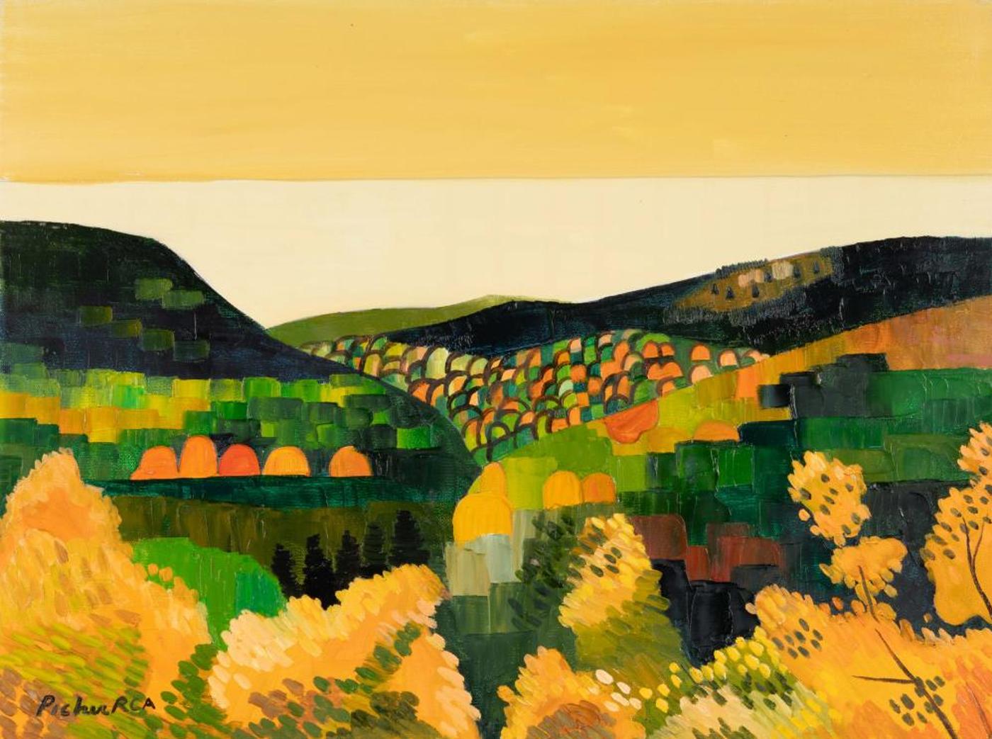 Claude Picher (1927-1998) - Autumn in the Centre of Gaspe Coast