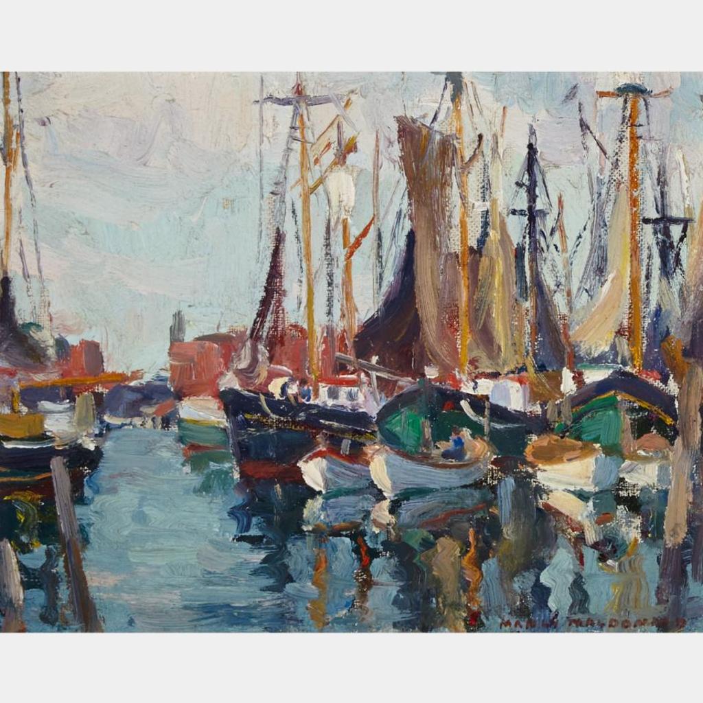 Manly Edward MacDonald (1889-1971) - Harbour With Sailboats