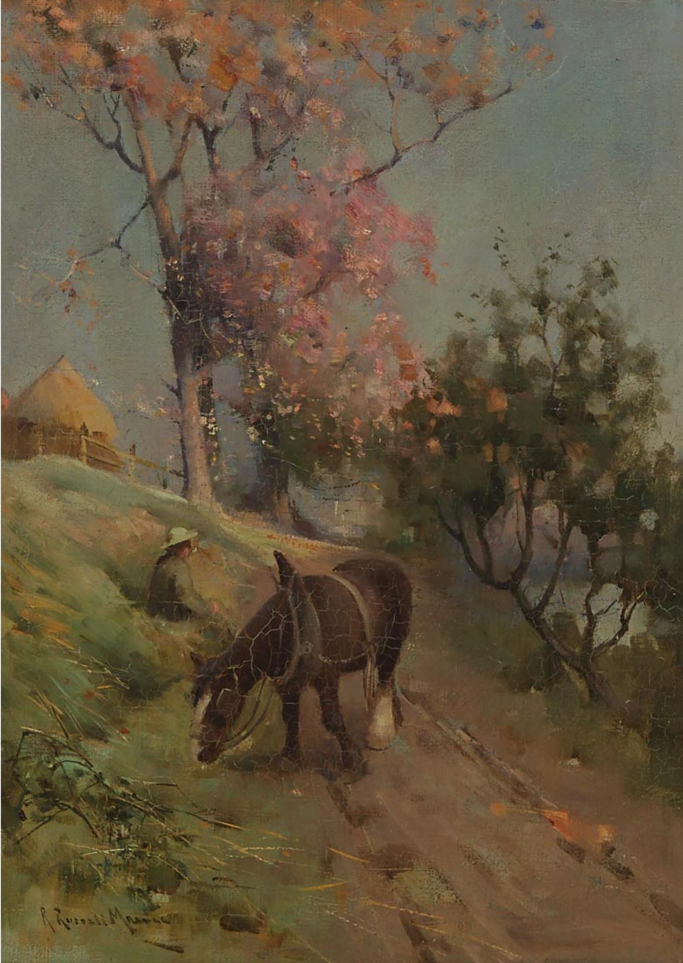 Robert Russell Macnee (1880-1952) - Resting Under A Spring Tree In Blossom