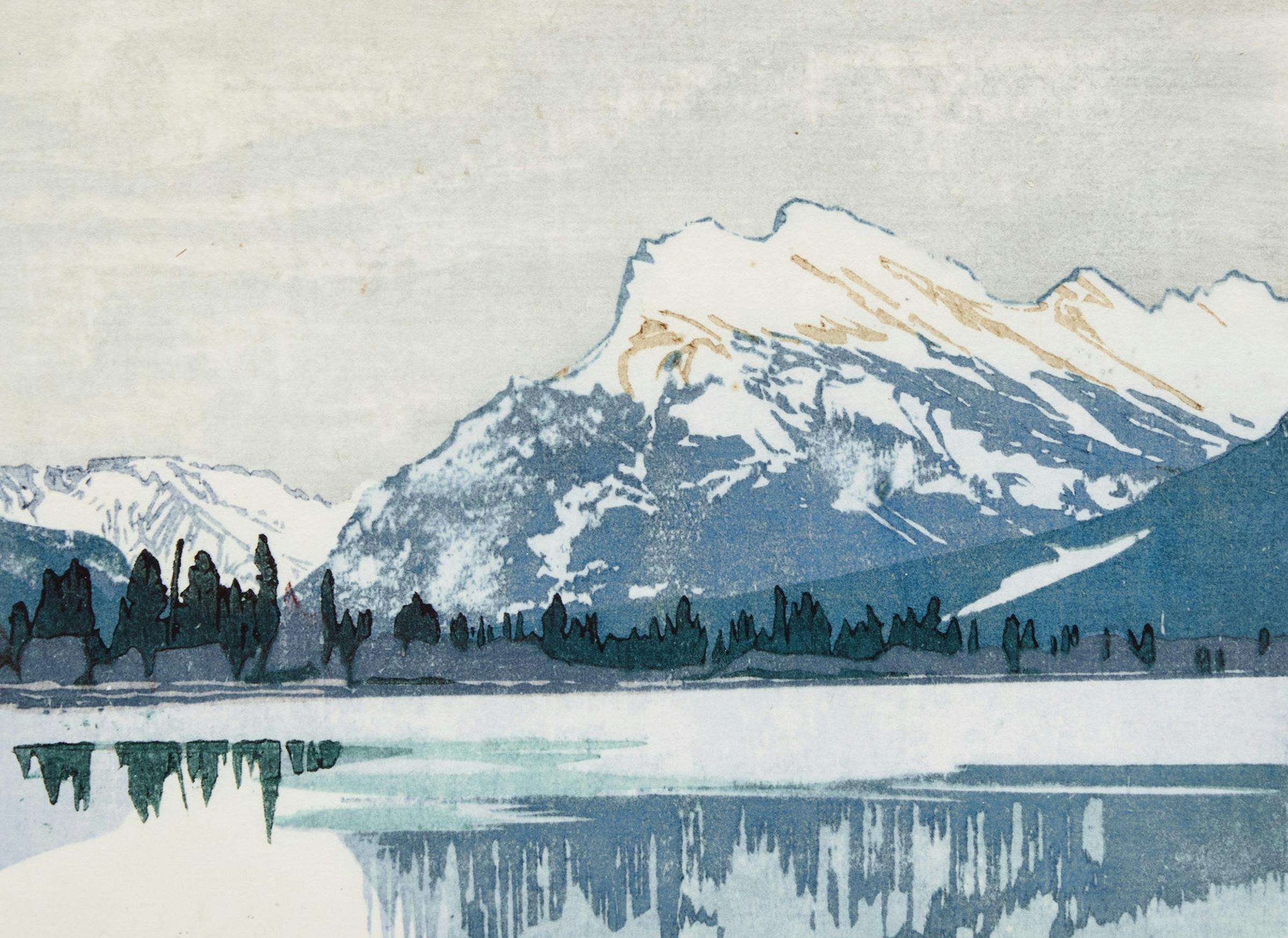 Walter Joseph (W.J.) Phillips (1884-1963) - Mt. Rundle in Winter, 1949
