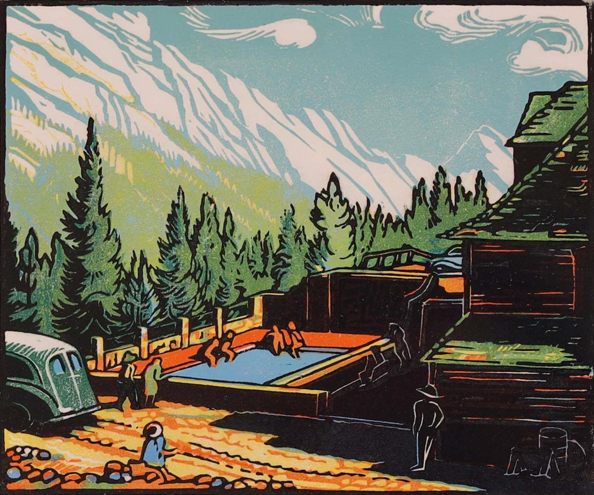 Margaret Dorothy Shelton (1915-1984) - Upper Hot Springs, Banff; 1952 (1979)