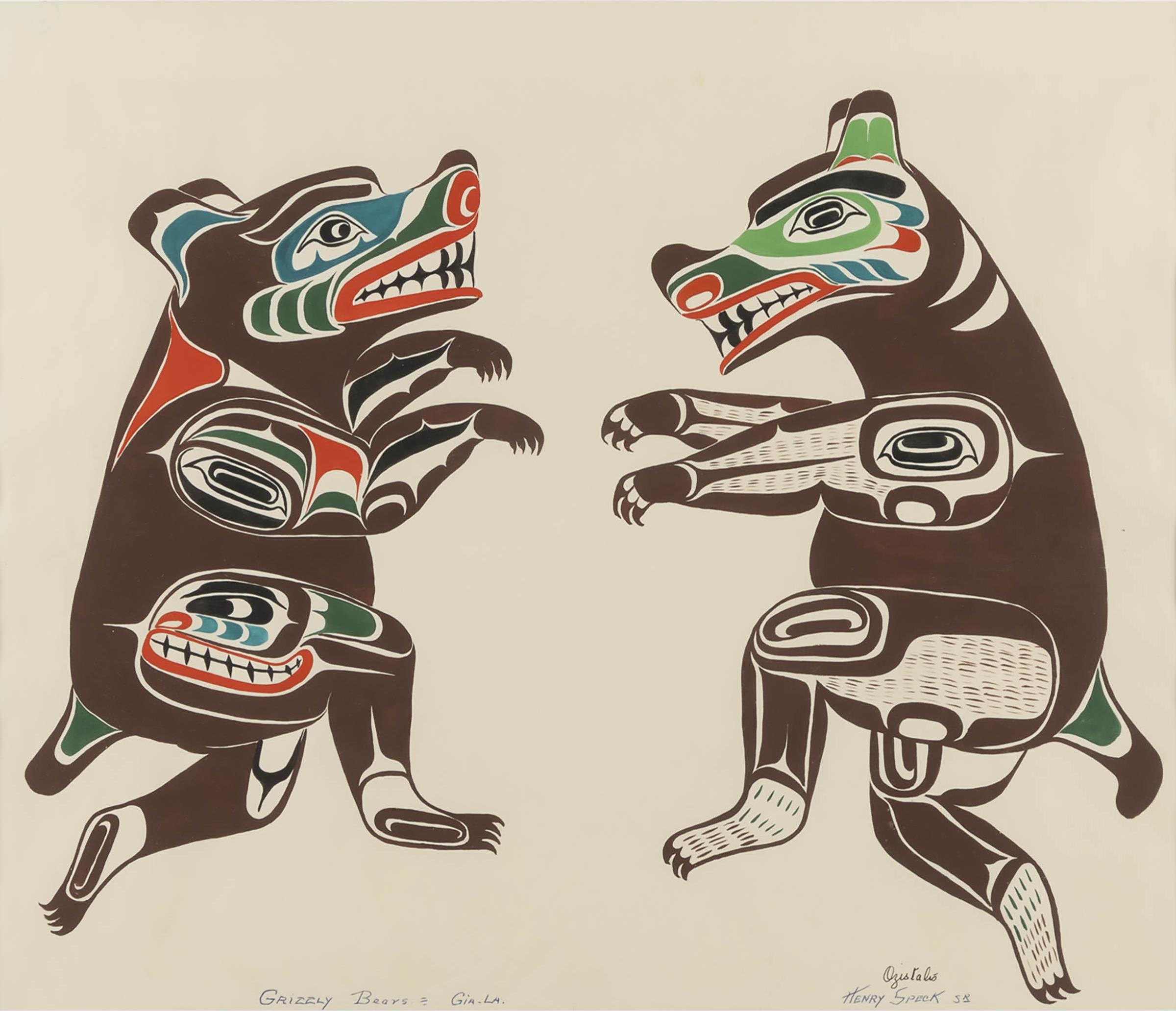 Chief Henry Speck (1908-1971) - Gia-La (Grizzly Bears)
