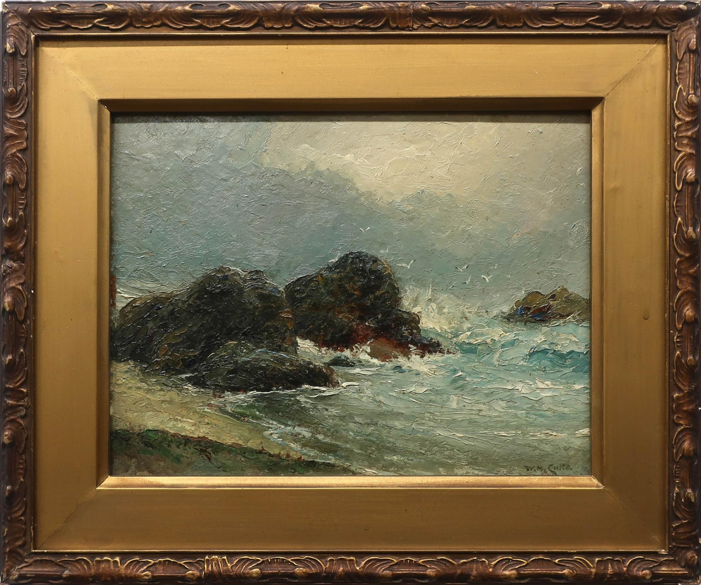 William Malcolm Cutts (1857-1943) - Untitled (Crashing Waves)