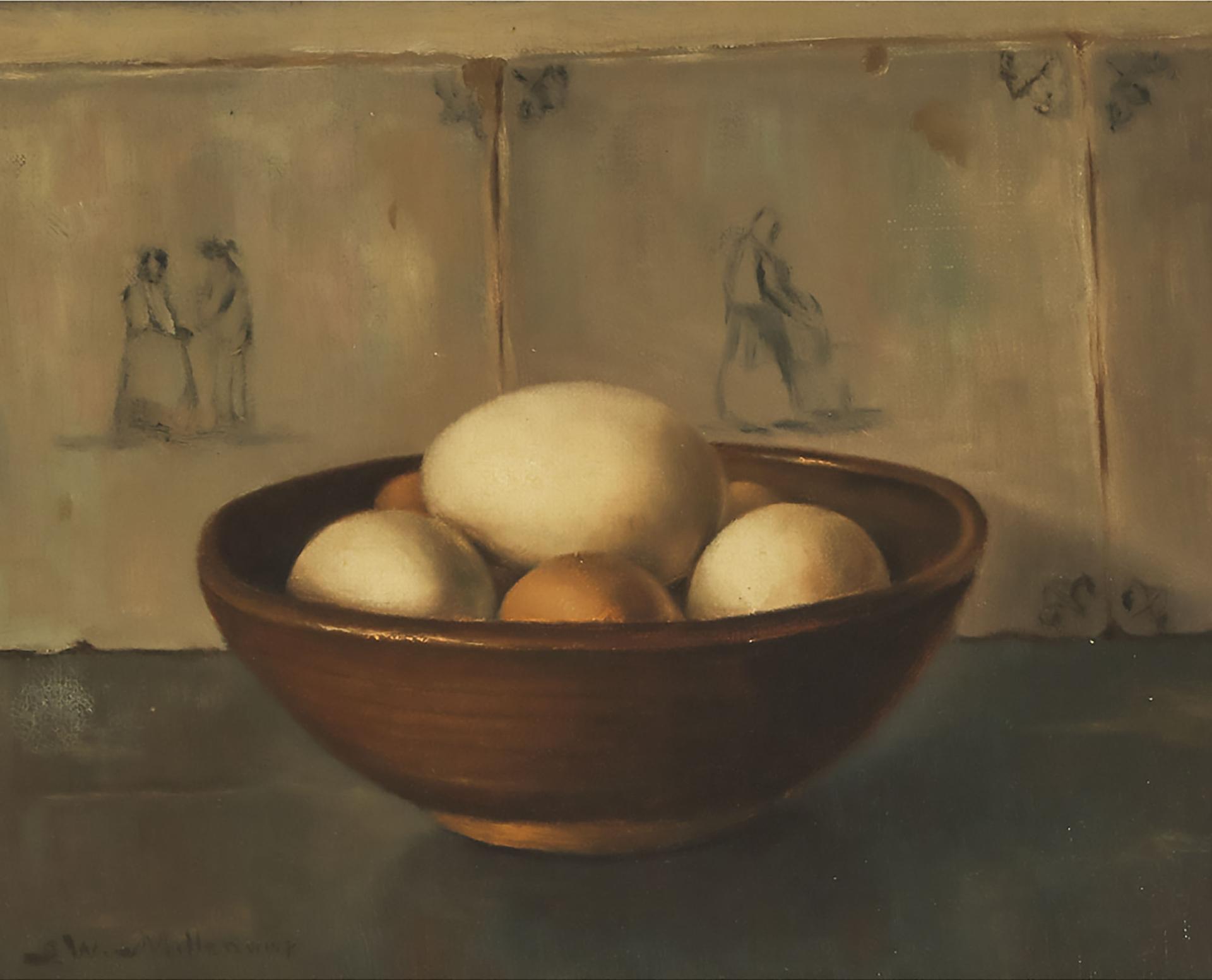 Peter Wilheim Millenaar (1887-1978) - Still Life Of Eggs In A Bowl