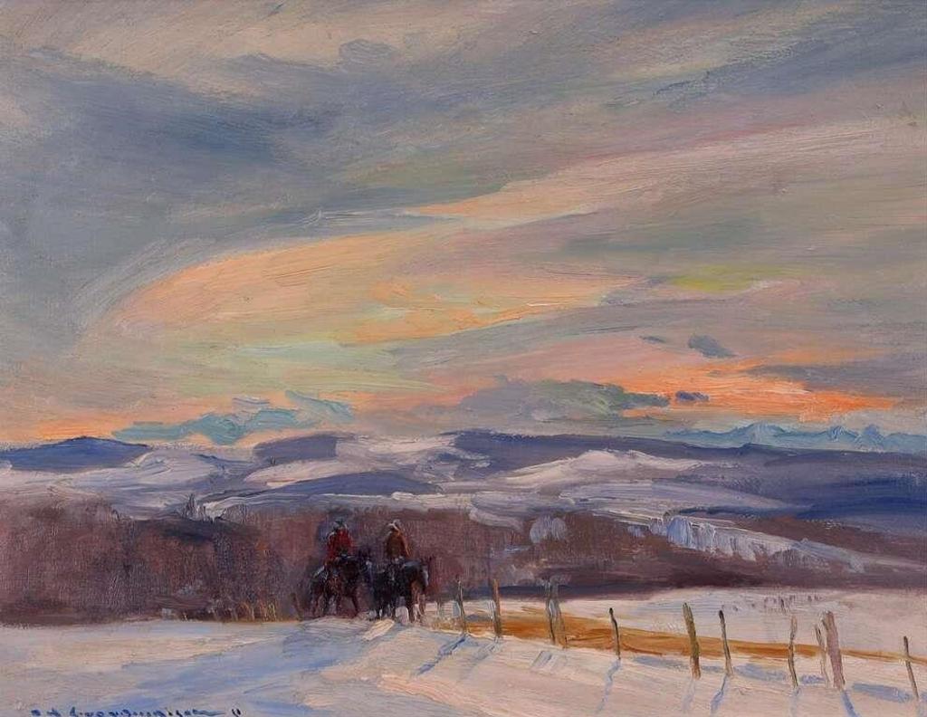 Orestes Nicholas (Rick) Grandmaison (1932-1985) - A Winter Evening (Millarville Area)