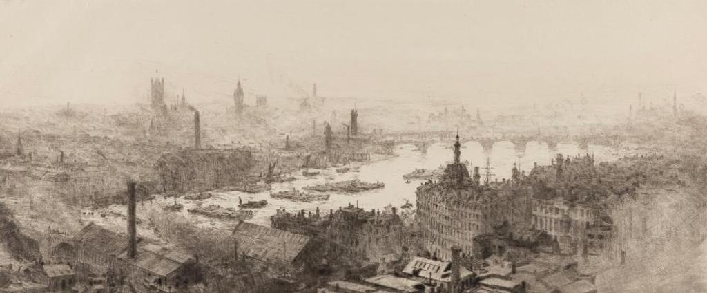 William Lionel Wyllie (1851-1931) - The City from the top of St. Paul's