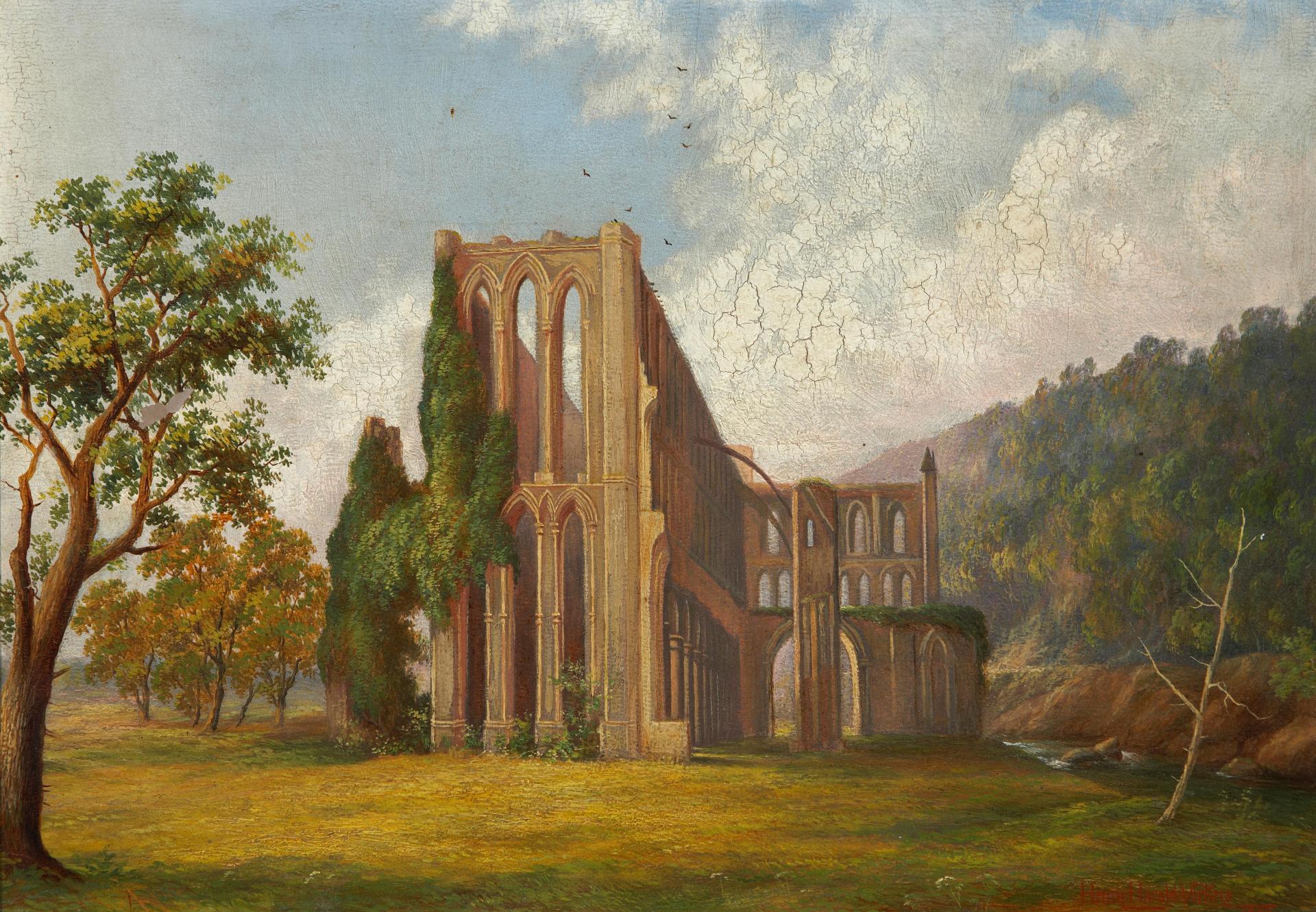 Henry Harold Vickers (1851-1918) - Ruins of Rievaulx Abbey, Yorkshire England