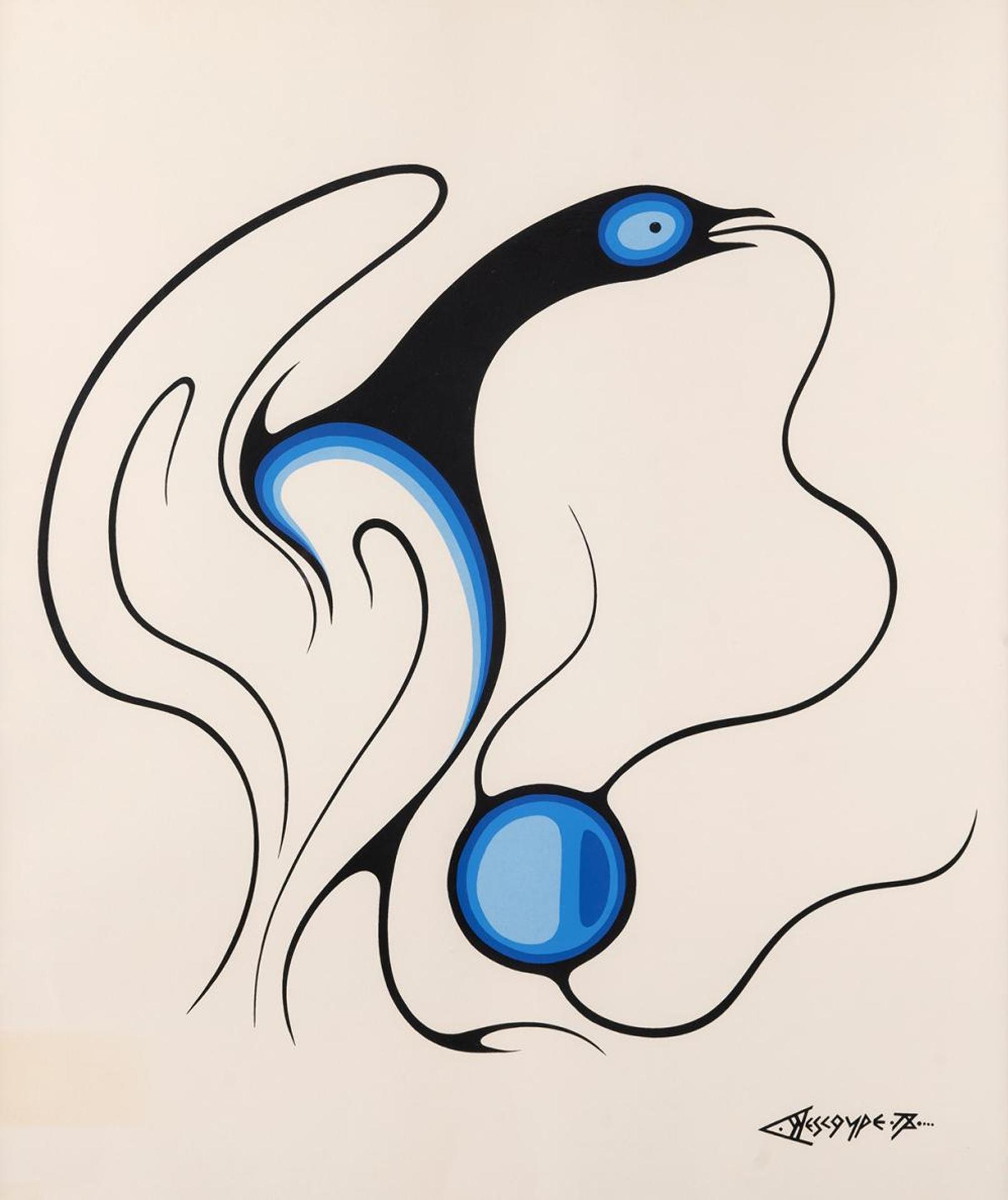 Clemence Wescoupe (1951-2018) - Untitled - Blue Bird