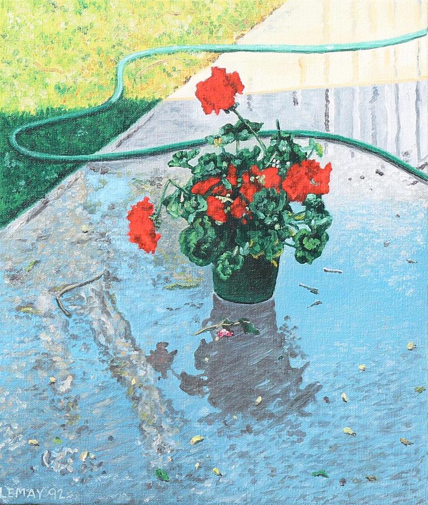 Robert Lemay (1961) - Still Life With Green Flowerpot And Hose; 1992