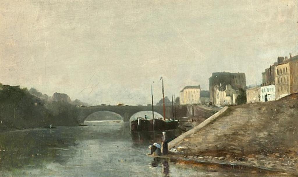 James MacDonald Barnsley (1861-1929) - On The Seine, Paris