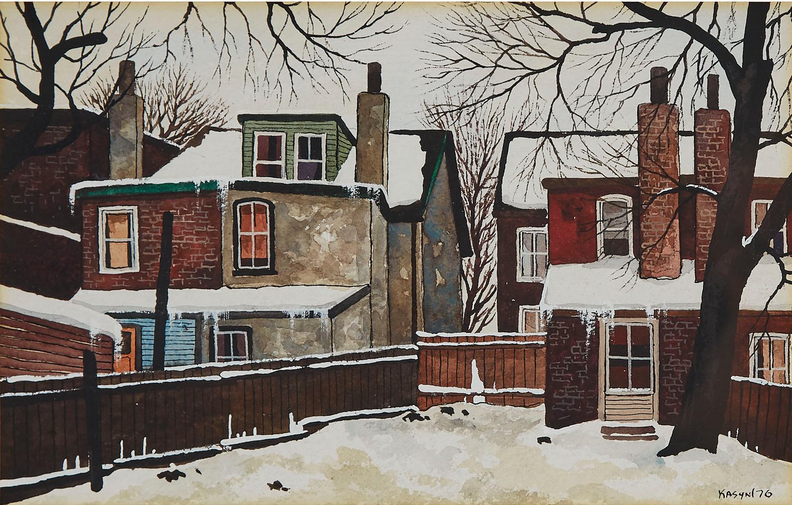 John Kasyn (1926-2008) - Winter On Harbord Street, 1976