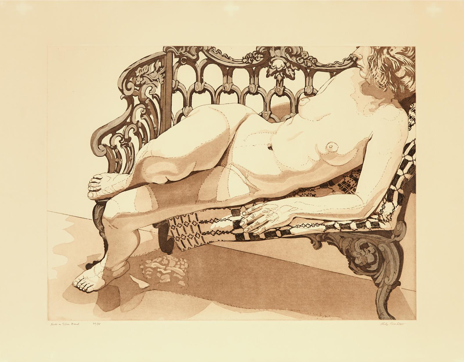 Philip Pearlstein (1924-2022) - Nude On Silver Bench, 1972 [field, 57]