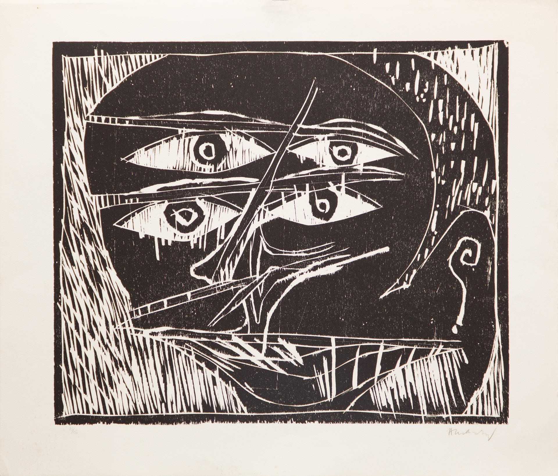 Pierre Alechinsky (1927) - Au fil du bois, 1973