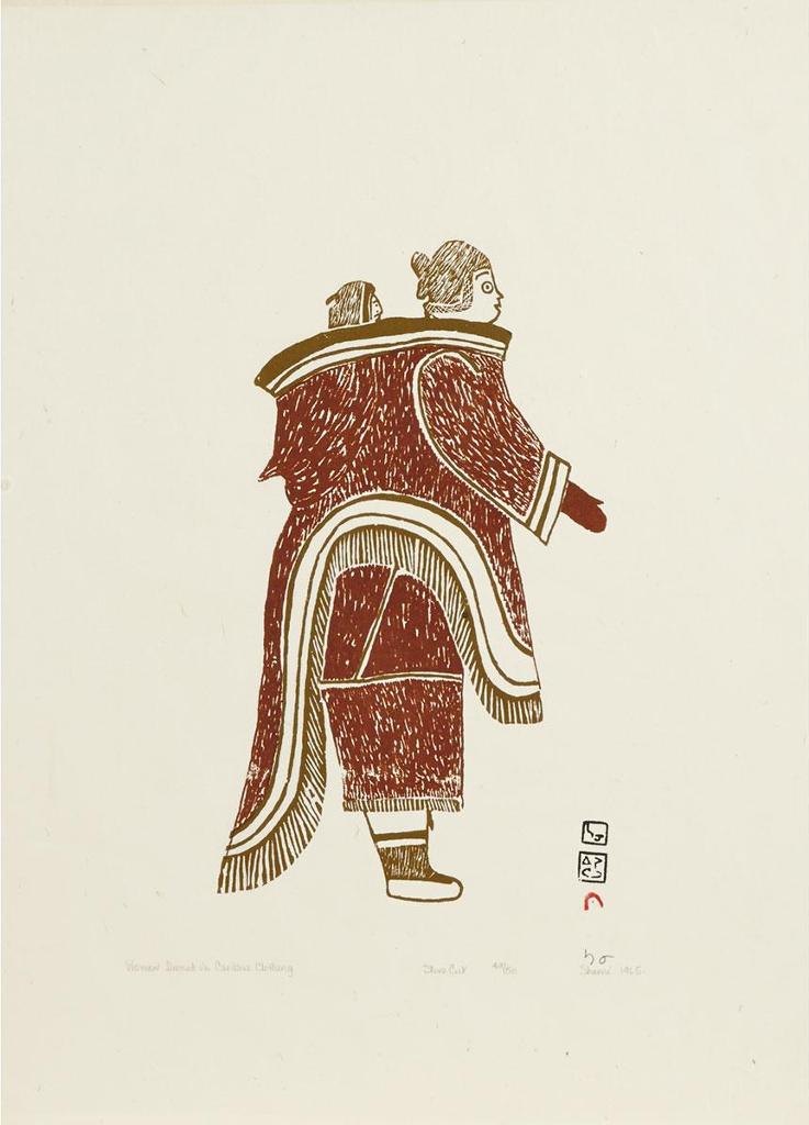 Sharni Pootoogook (1922-2003) - Woman Dressed In Caribou Clothing