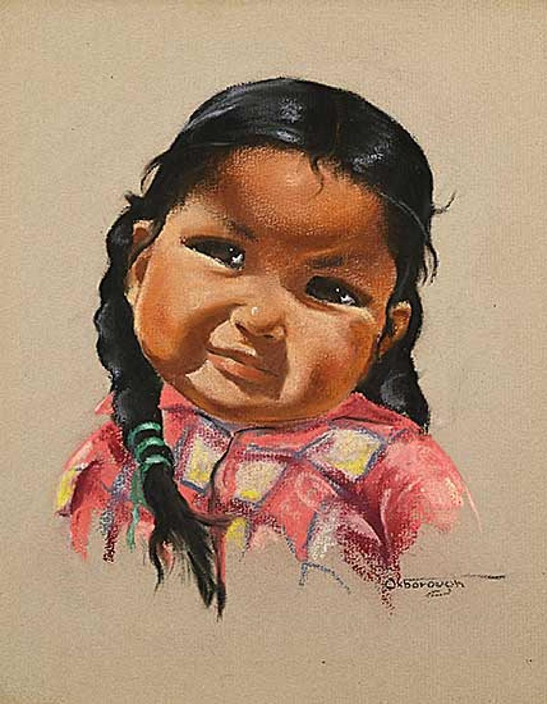 Dorothy Marie Oxborough (1922-2014) - Untitled - Little Girl in Pink