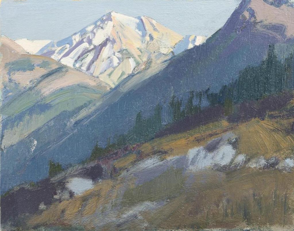 Peter Maxwell Ewart (1918-2001) - Mountain Study (Columbia Icefield Highway near Saskatchewan River Crossing)