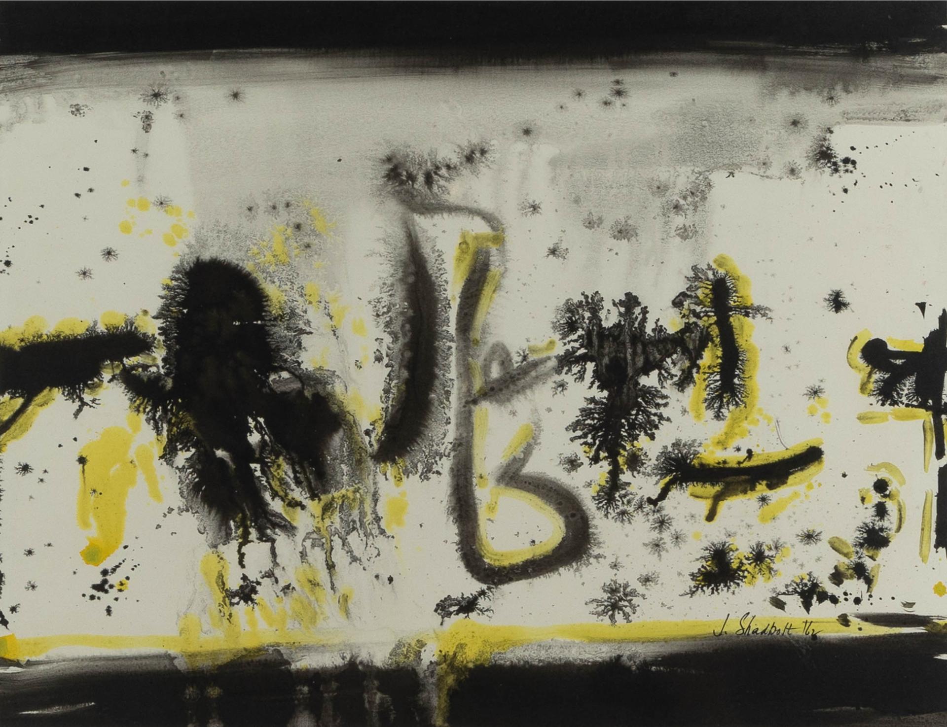 Jack Leaonard Shadbolt (1909-1998) - Calligraphy With Owl, 1962