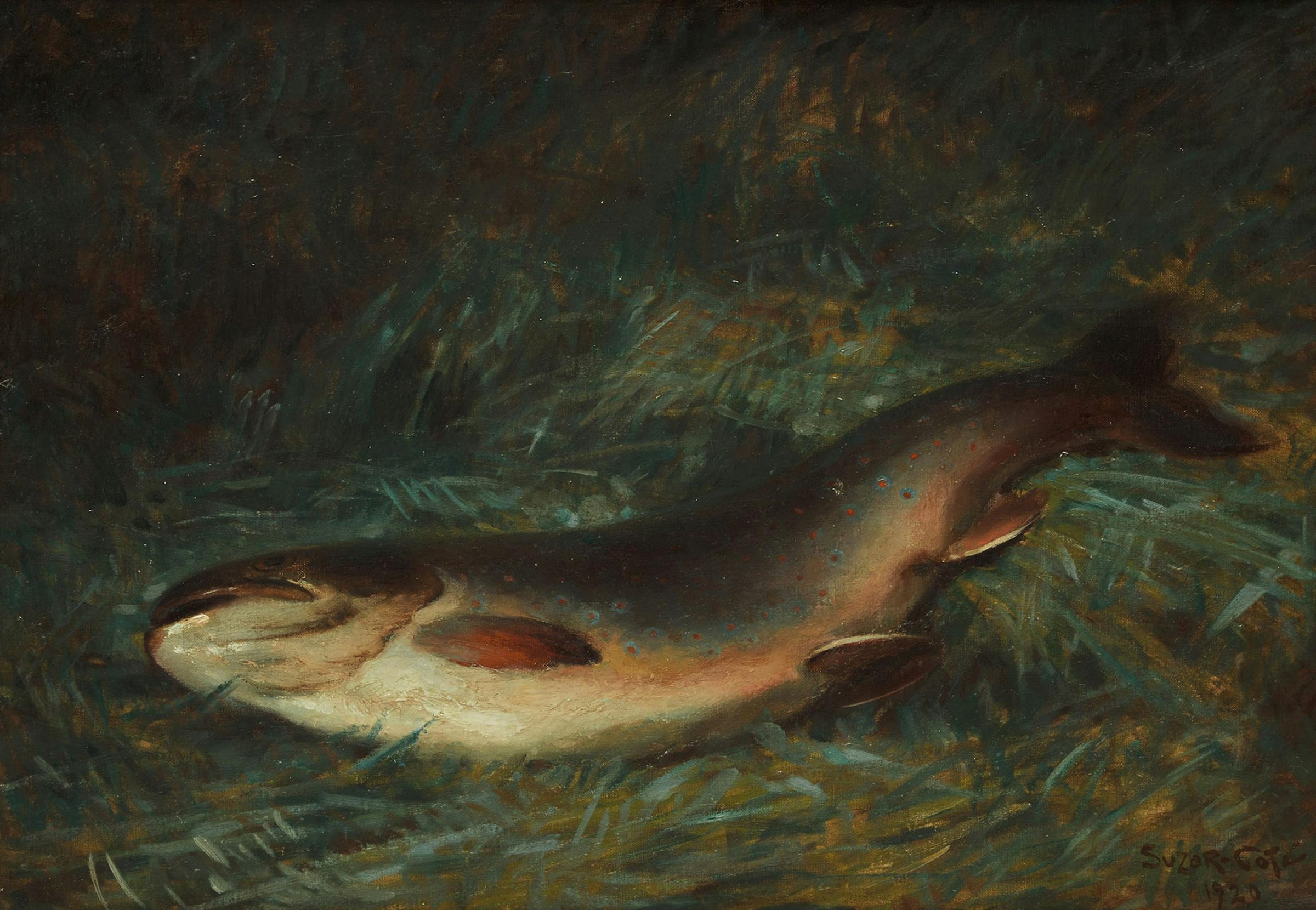 Marc-Aurèle de Foy Suzor-Coté (1869-1937) - Truite sur l’herbe