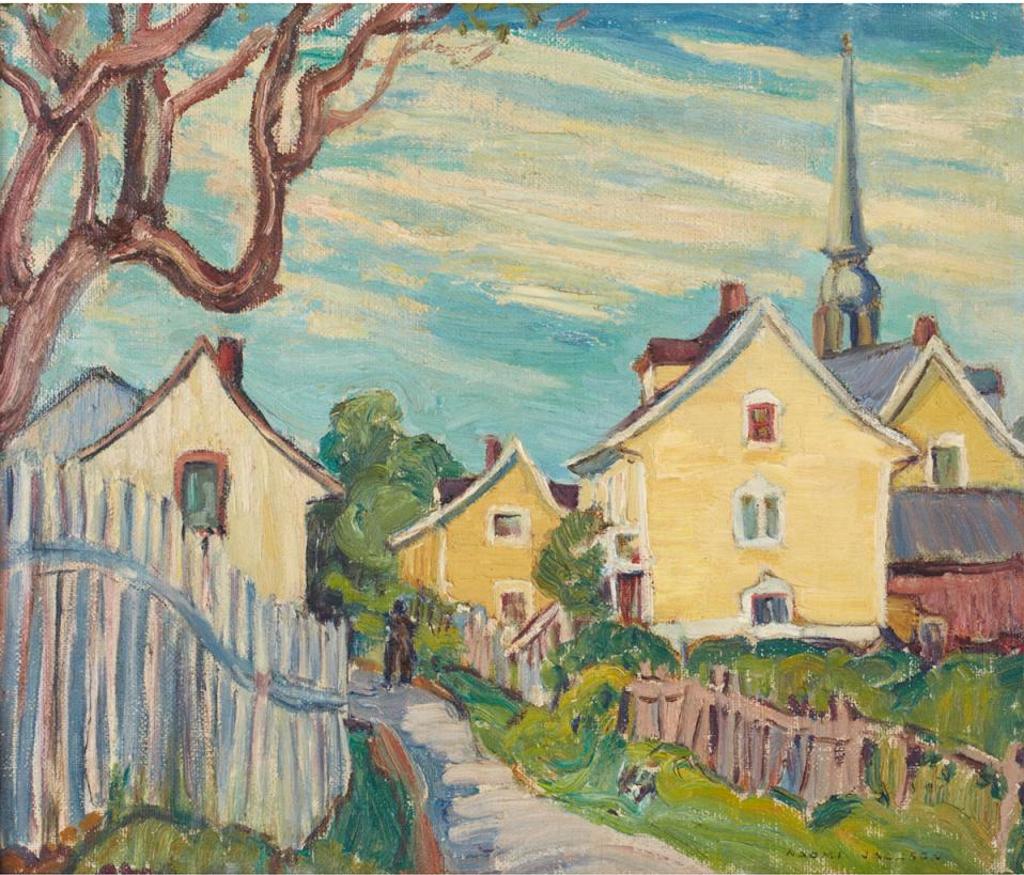 Naomi Jackson Groves (1910-2001) - Yellow Houses, Lamouraska, P.Q.