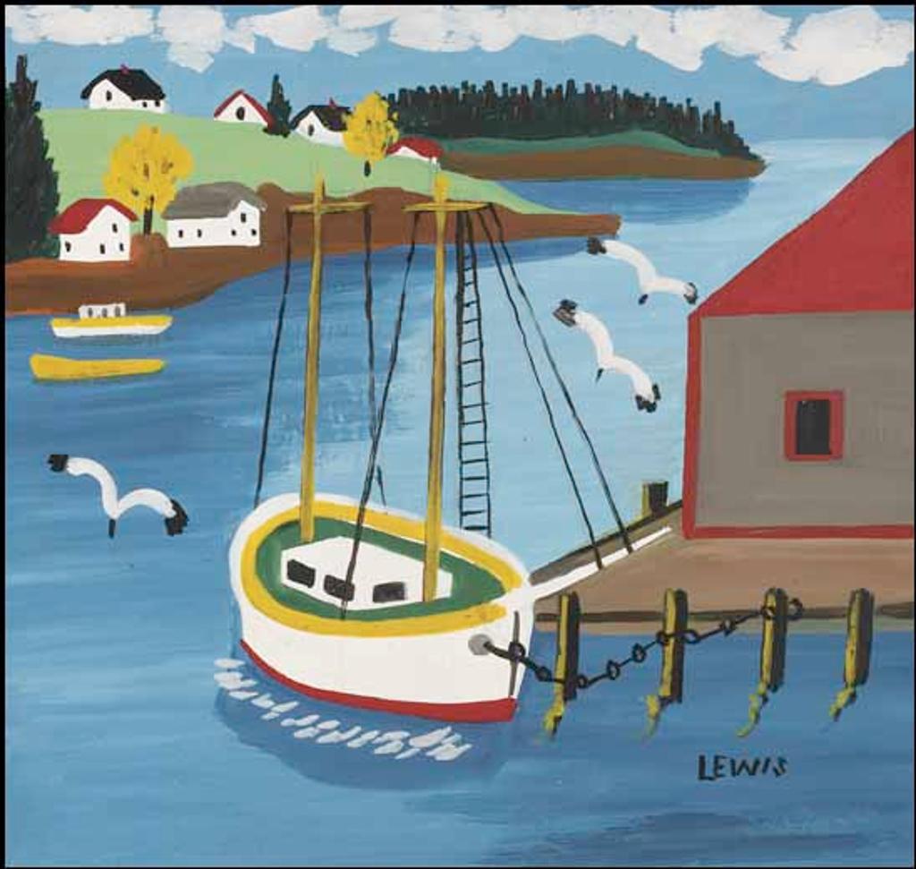 Maud Kathleen Lewis (1903-1970) - Harbour, Nova Scotia