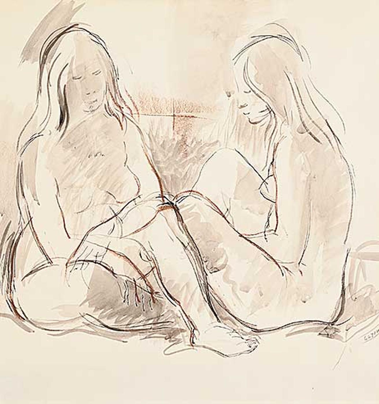 Henry George Glyde (1906-1998) - Untitled - Two Nude Women