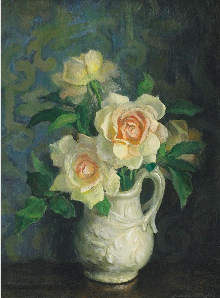 Beatrice Hagarty Robertson (1879-1962) - Roses In White Jug