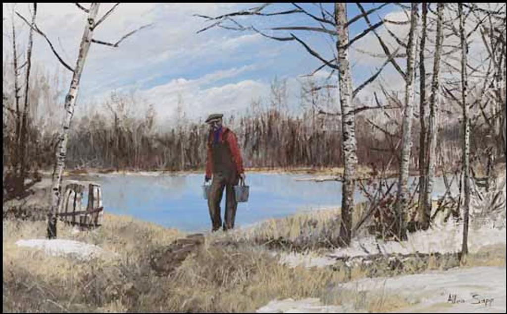 Allen Fredrick Sapp (1929-2015) - Getting Water from the Slough