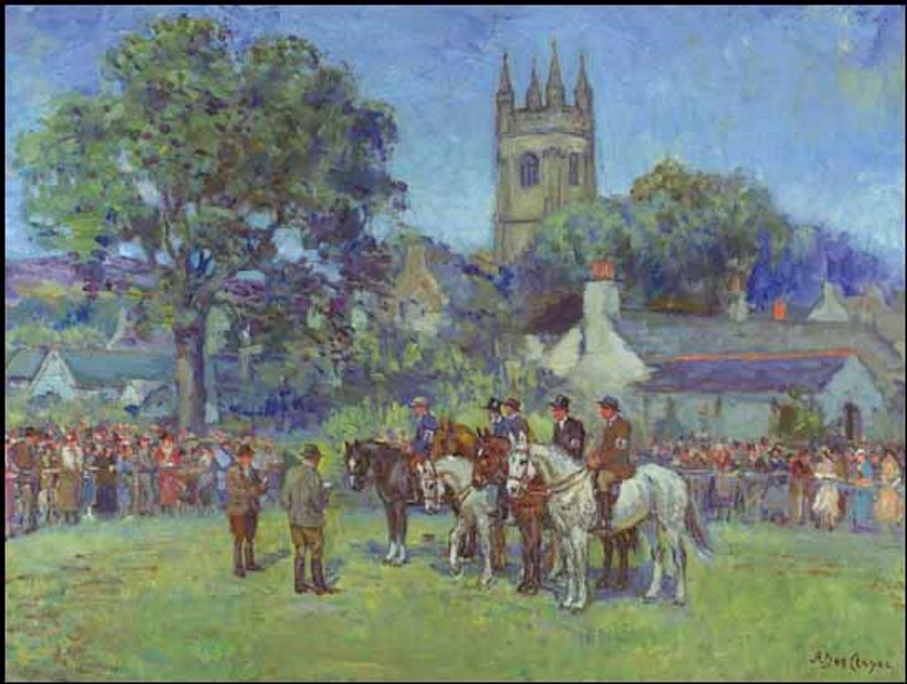 Alice Des Clayes (1891-1971) - Judging the Farmers' Cobs at Widecombe Fair