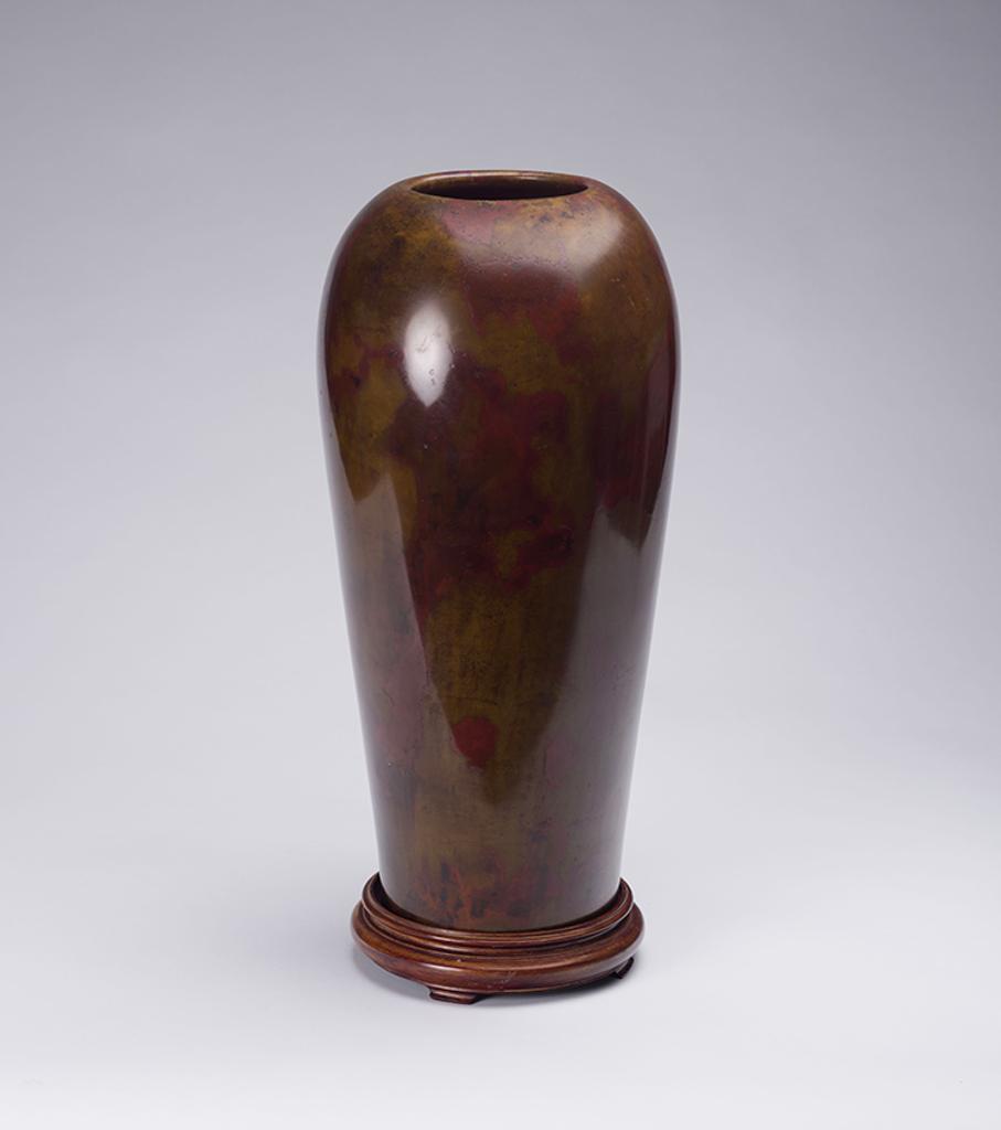 Japanese Art - Japanese Patinated Bronze Vase, Meiji Period (1868 - 1913)