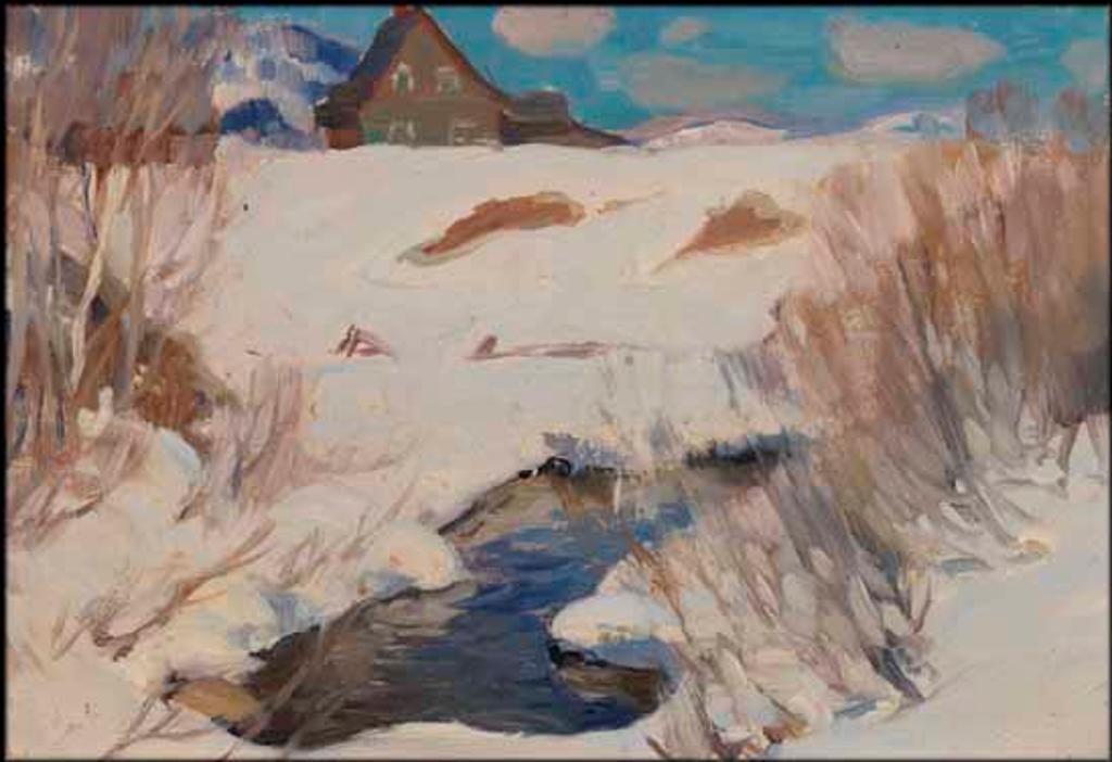 Clarence Alphonse Gagnon (1881-1942) - Winter in the Hills of Baie-St-Paul