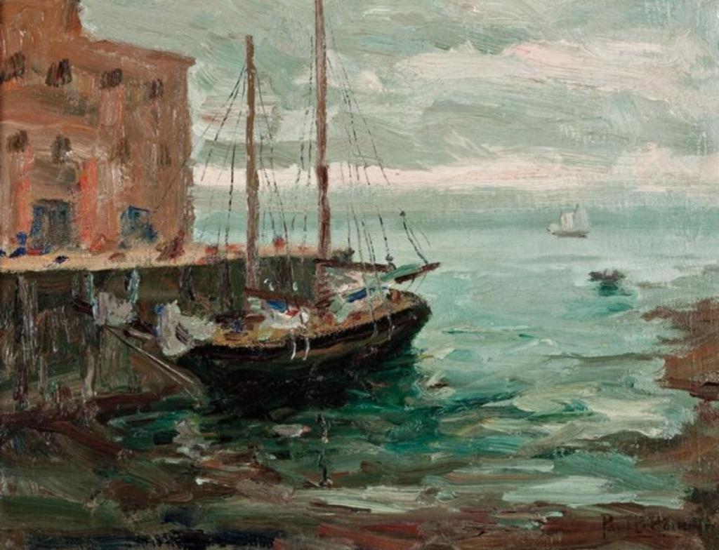 Paul Barnard Earle (1872-1955) - Sailboat in Harbour