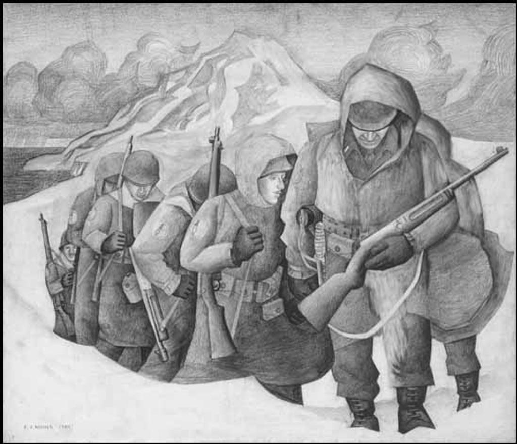 Edward John (E. J.) Hughes (1913-2007) - Patrol on Kiska in 1943