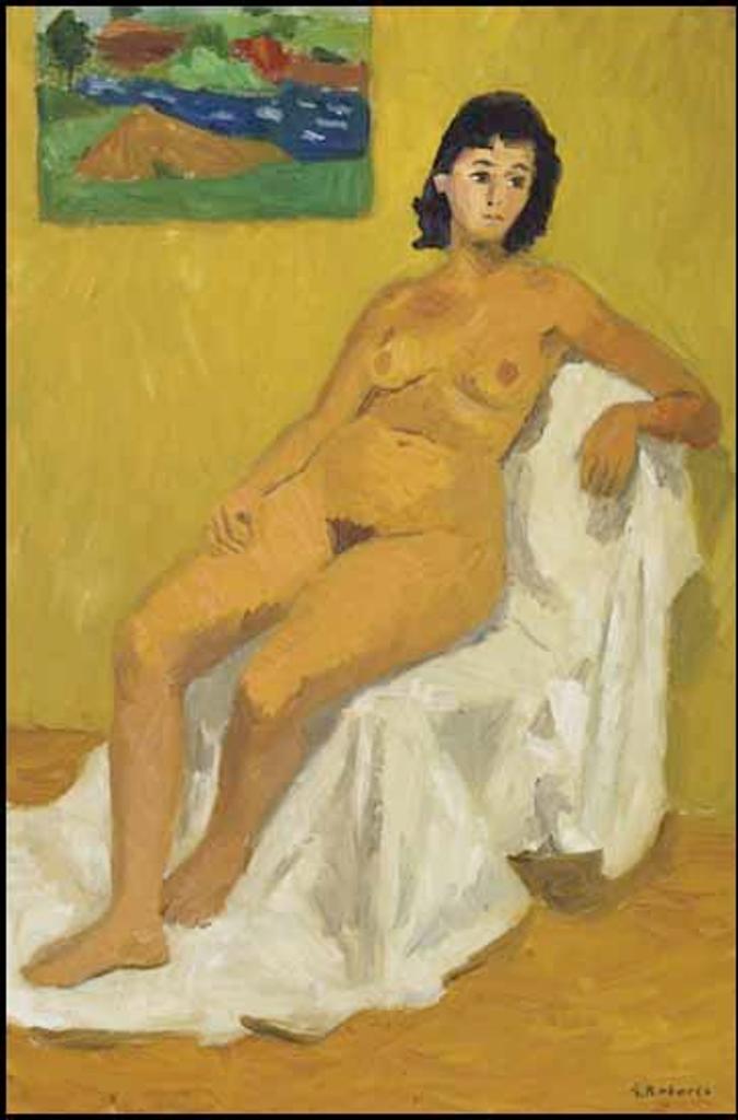 William Goodridge Roberts (1921-2001) - Nude Seated on White Cloth